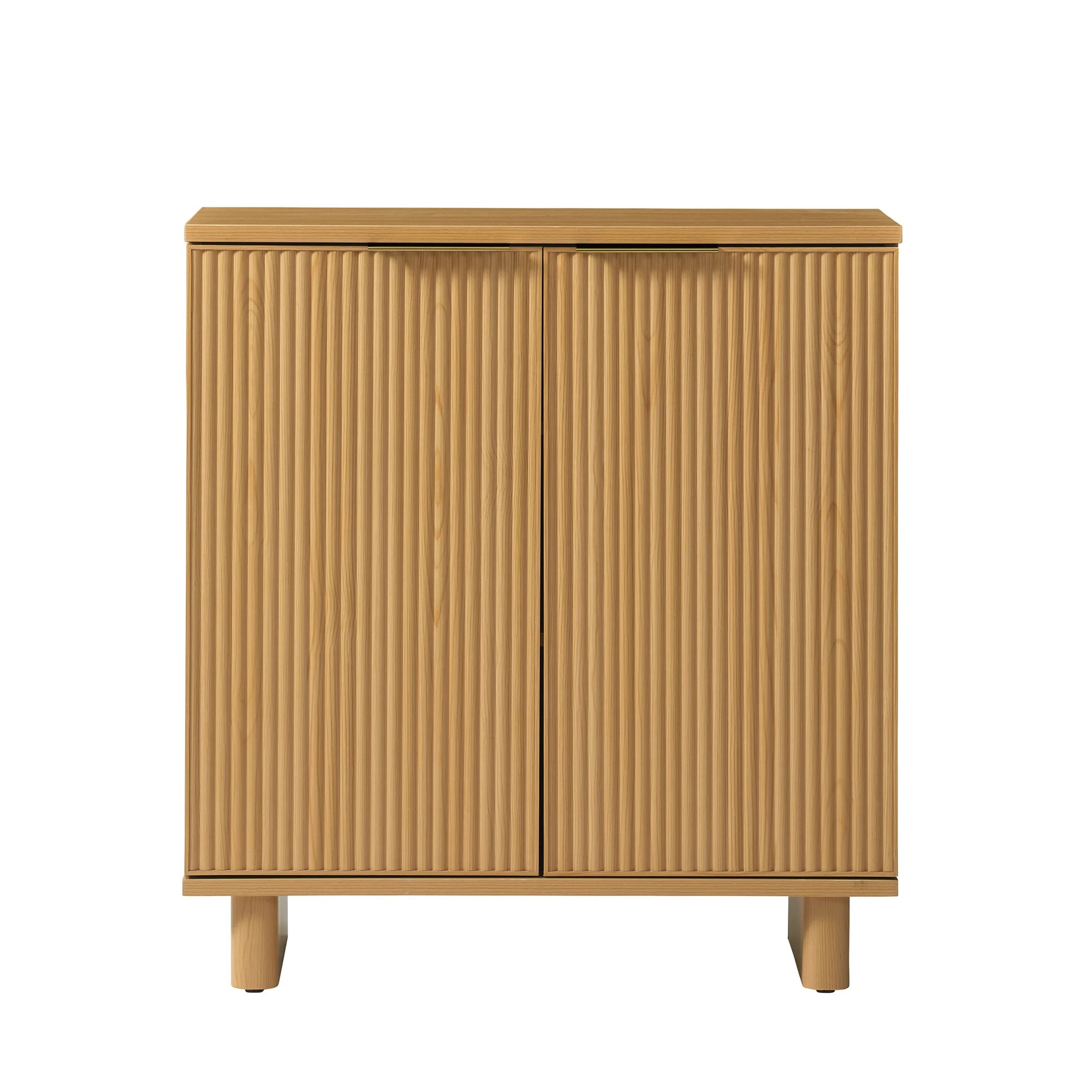 Better Homes & Gardens Lillian Fluted Accent Cabinet, Natural Pine Finish | Walmart (US)