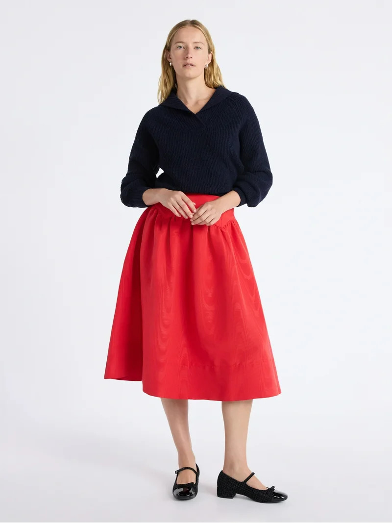 Free Assembly Women's V-Collar Sweater with Long Sleeves, Midweight, Sizes, XS-XXL | Walmart (US)