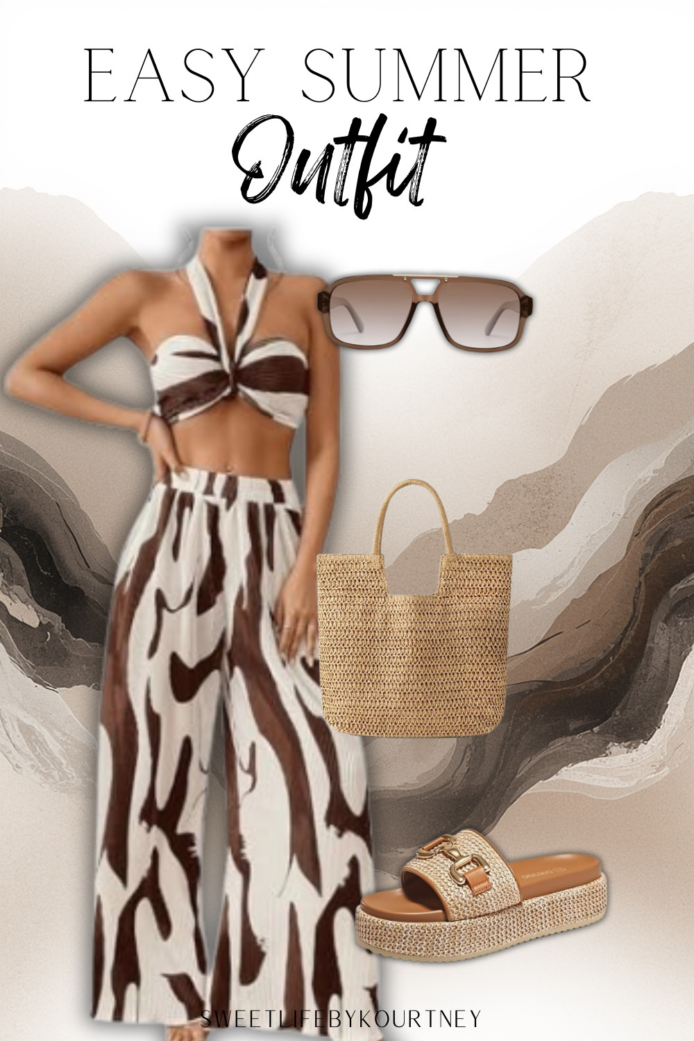 Easy summer outfit 🤎 Vacation-ready neutrals for beach days, resort looks, brunch, and warm-weather plans. #LTKFinds #SummerOutfit #VacationStyle #NeutralStyle #AmazonFinds #SweetLifeByKourtney 

 #LTKgrwm #LTKootd #LTKSeasonal