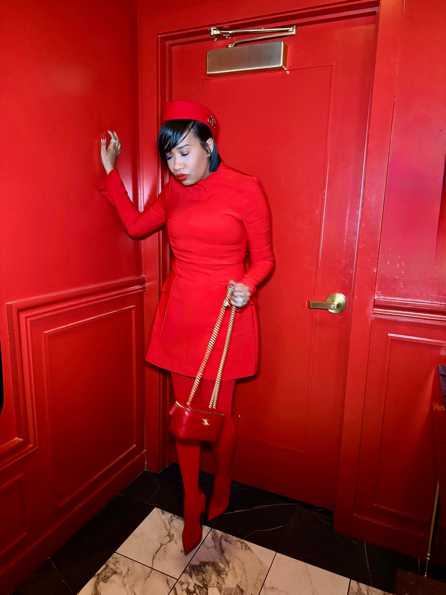 Bold color only works when the silhouette is clean and the intention is clear.

#LTKOver40 #LTKgrwm #LTKHoliday