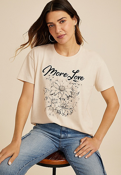 More Love Relaxed Fit Graphic Tee | Maurices