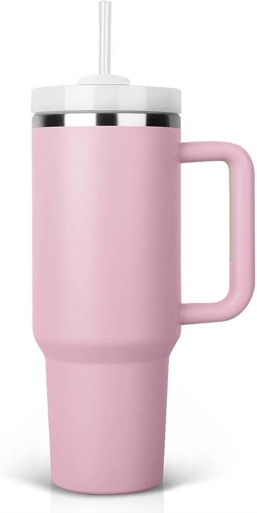 METRICCHIMP 40 oz Tumbler With Handle and Straw Lid Insulated Reusable Stainless Steel Water Bott... | Amazon (US)