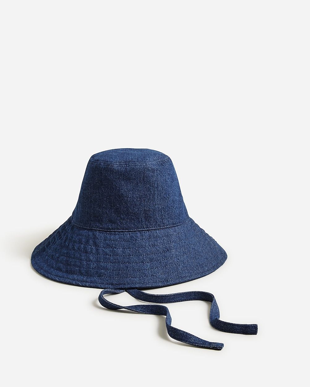 Denim bucket hat with ties | J.Crew US