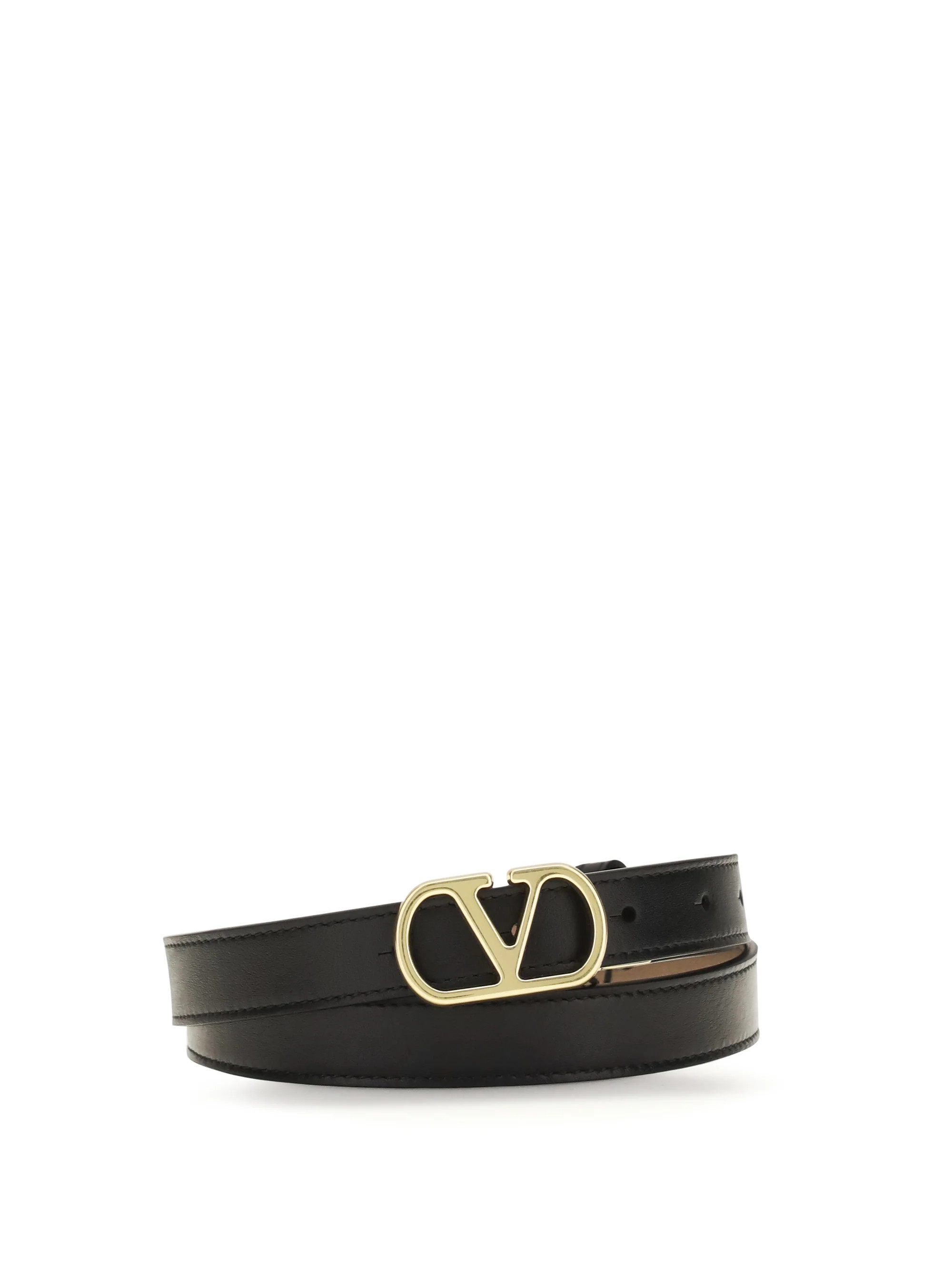 Valentino Garavani Reversible Calfskin Belt — Black - 95 cm | Italist Inc.