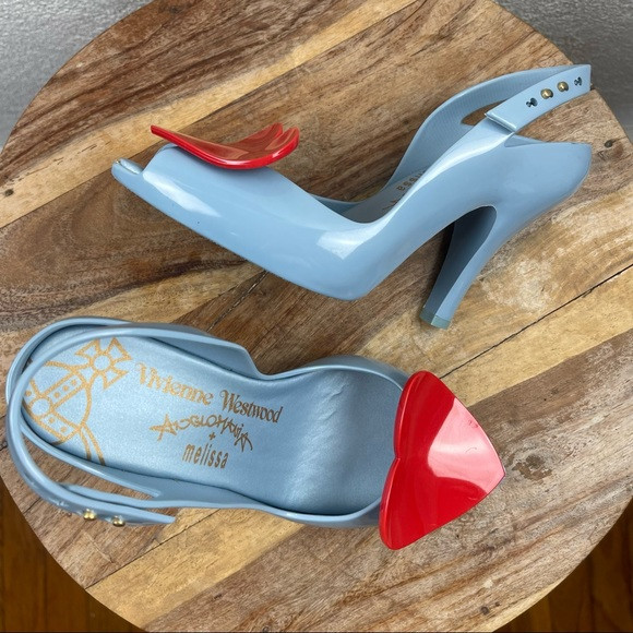 Melissa l Vivienne Westwood Anglomania Novelty Jelly Heart Peep Toe Pinup Heels | Poshmark