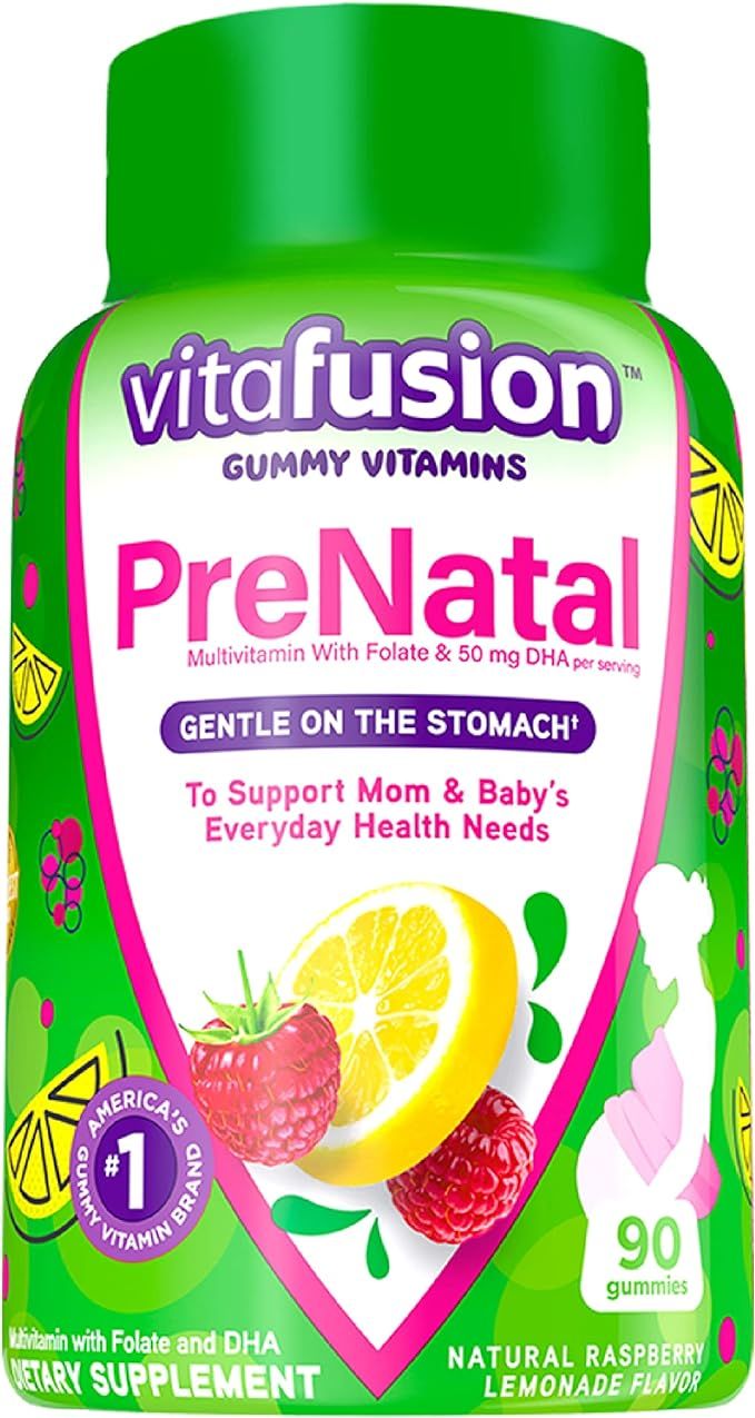 vitafusion PreNatal Gummy Vitamins, Raspberry Lemonade Flavored, Pregnancy Vitamins for Women, Wi... | Amazon (US)