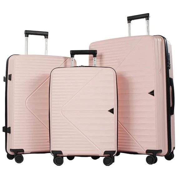 Smicure Luggage Sets 3 Piece with Spinner Wheel, Hardside Suitcase Set with TSA Lock, Lightweight... | Walmart (US)