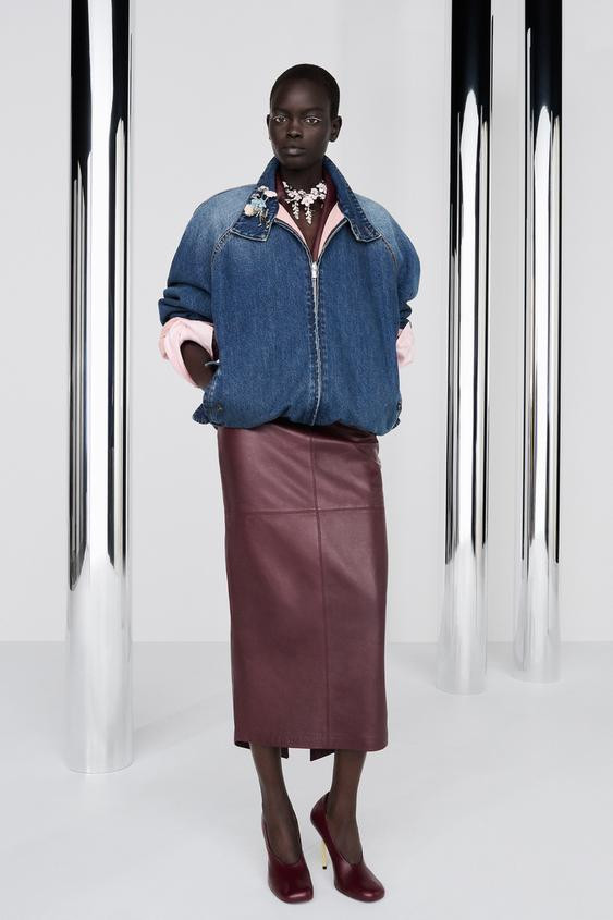 Zara - Contrast Denim Reversible Jacket - Blue / Indigo - L-Xl - Man | Zara US