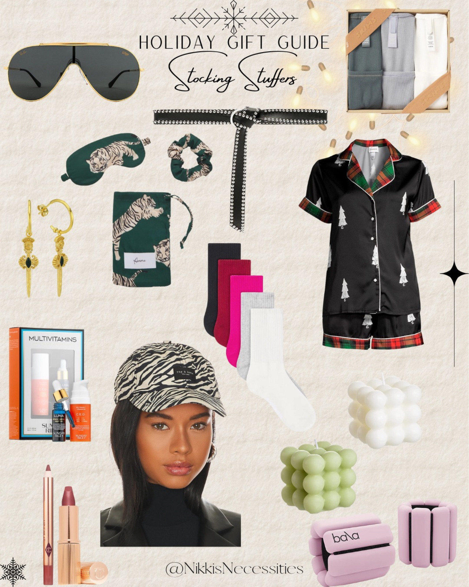 Stocking stuffers 
Gift guide 
Pajamas 
Skims socks 
Trendy candles 
Wolf and badger 
Saks 
Nordstrom 
Revolve 
Baseball cap 
Sephora 
Skincare 
Sunday Riley 
Eye mask 
Silk 
Belt 
Earrings 
Bala weights 
Gift ideas 


#LTKSeasonal #LTKGiftGuide #LTKHoliday