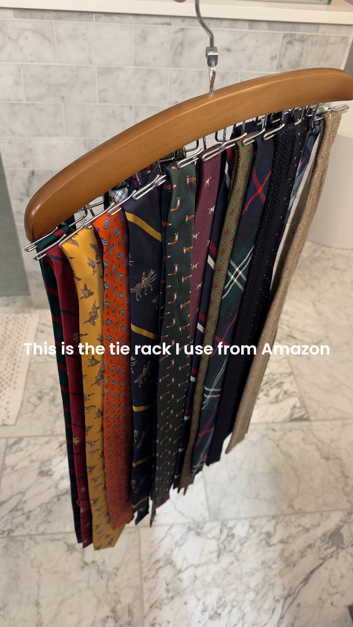 This is the tie rack that I use. Holds 24 ties and doesn’t take up much space  

#LTKFindsUnder50 #LTKHome #LTKMens
