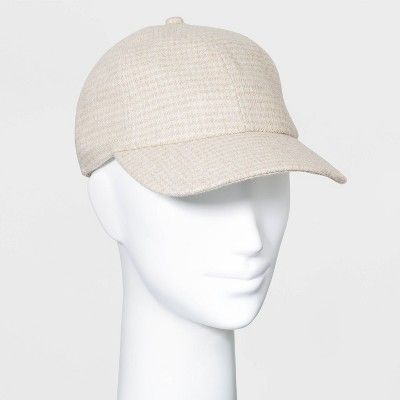 Women's Plaid Felt Baseball Hat - A New Day™ Cream | Target