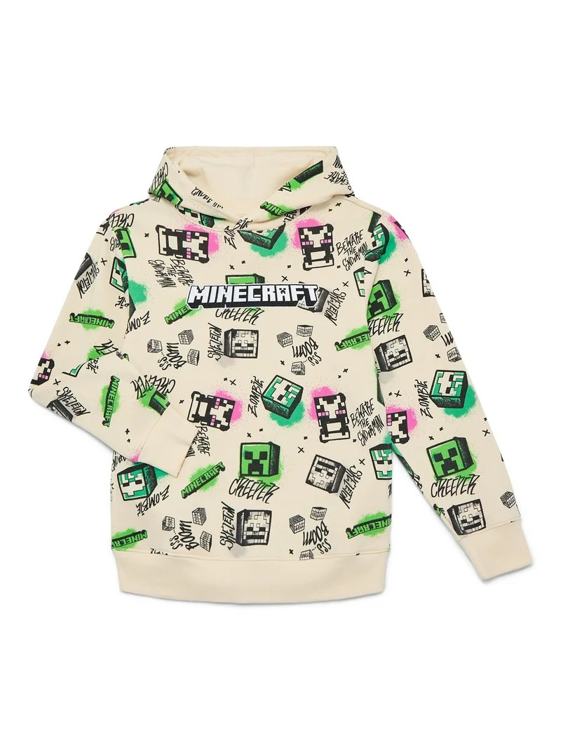 Minecraft, Boys' & Big Boys' Graphic Hoodie, Sizes 4-18 | Walmart (US)