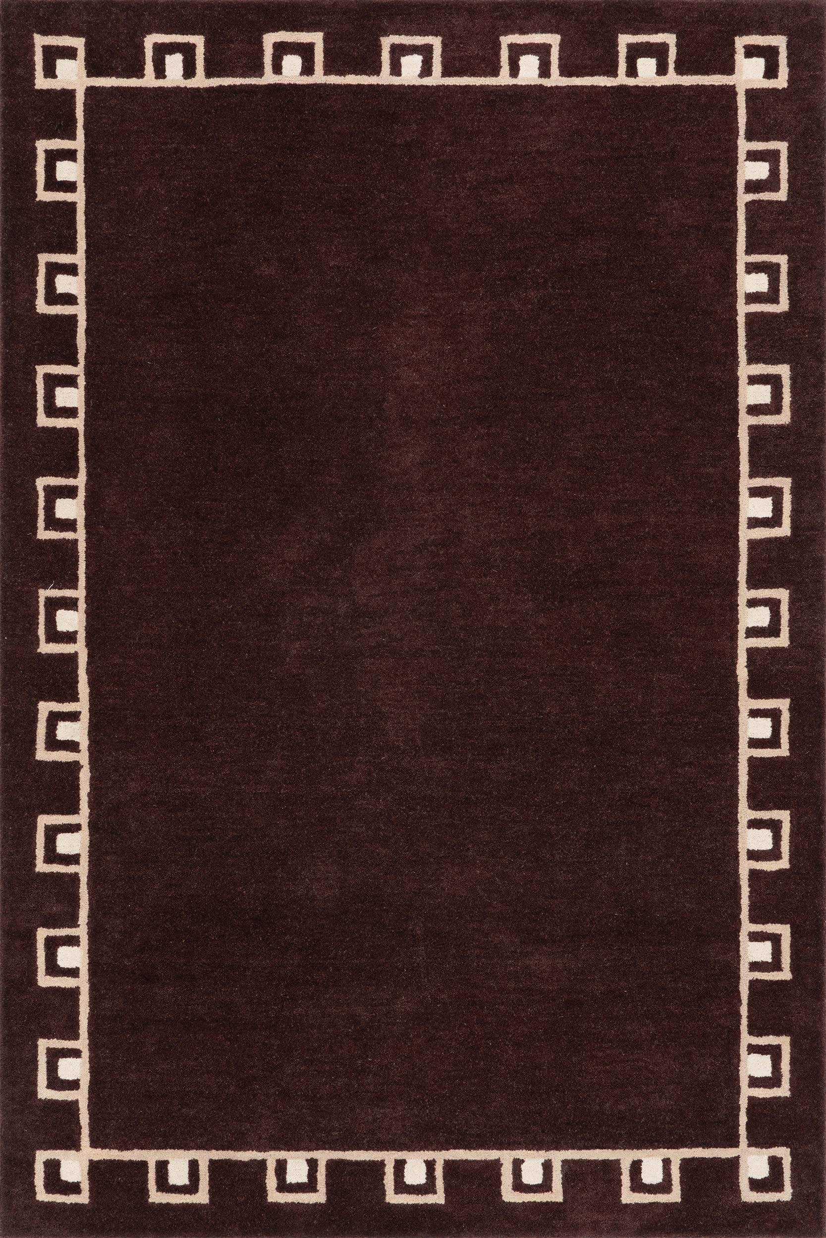Yves Bordered Wool by Nate Berkus | Dark Brown 8' 6" x 11' 6" rug | Rugs USA