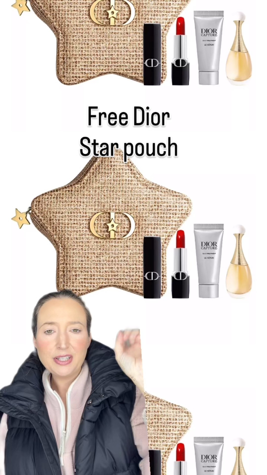 ⭐️ How to get a FREE Dior Star Pouch + Makeup Minis ⭐️
	1.	Click a linked product to be directed to the correct website.
	2.	Spend $200 on Dior perfume or Dior beauty.
	3.	No code needed — the pouch and minis will automatically be added to your cart.
	4.	USA only, while supplies last.

#LTKSeasonal #LTKselfcare #LTKHoliday