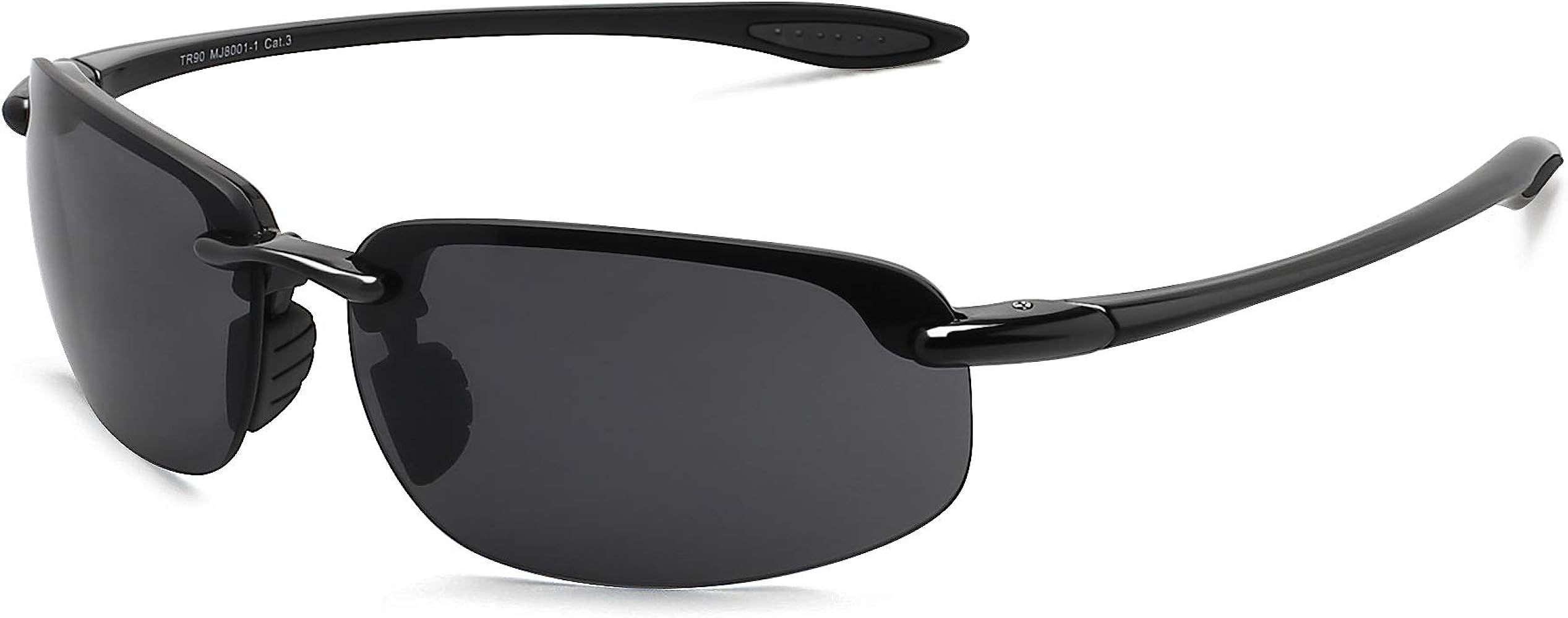 JULI Sports Sunglasses for Men Women Tr90 Rimless Frame for Running Fishing Baseball Driving MJ80... | Amazon (US)