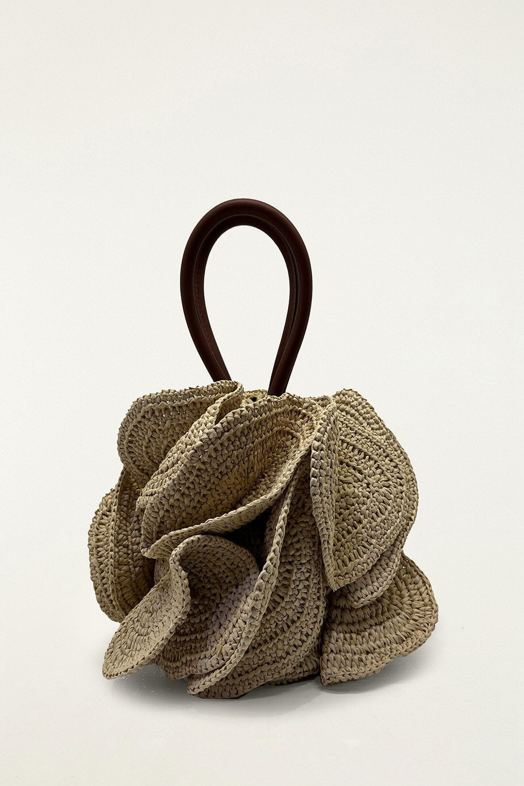Beige Raffia Flower Bag | FarmRio (US)