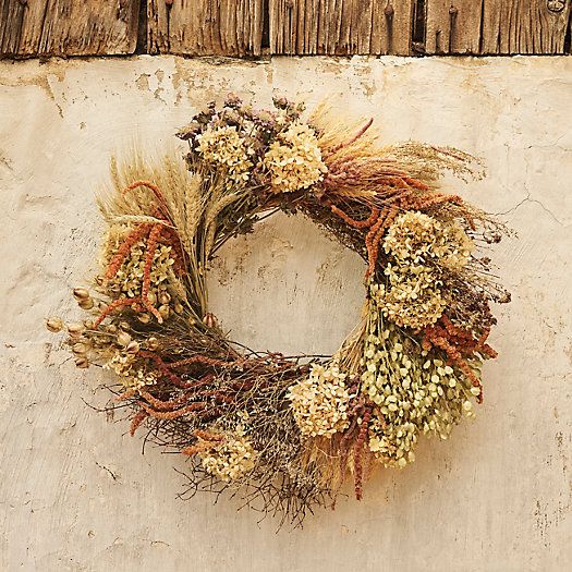 Preserved Hydrangea Garden Wreath | Terrain