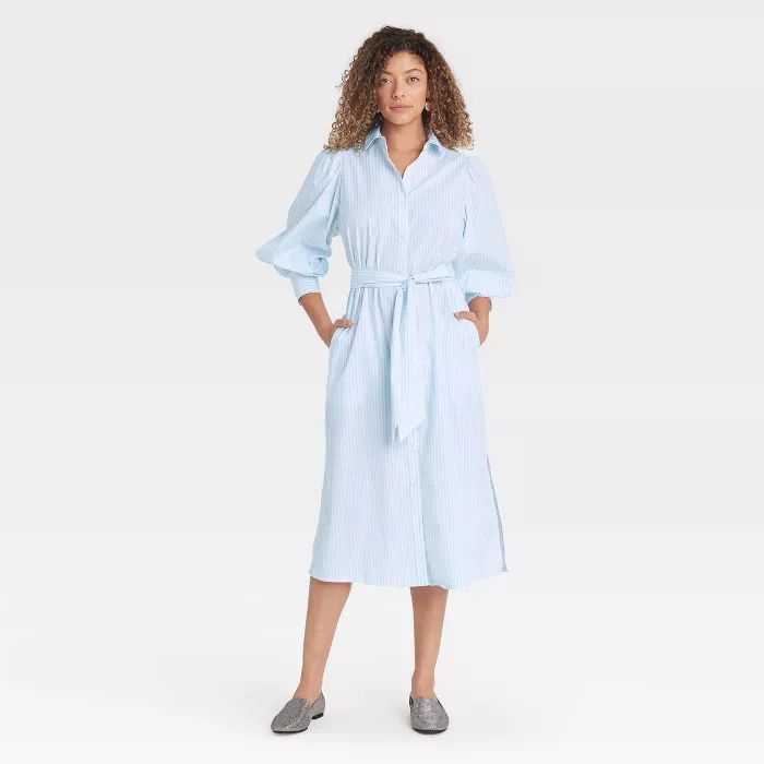 Women's Long Sleeve High Cuff Shirtdress - A New Day™ | Target