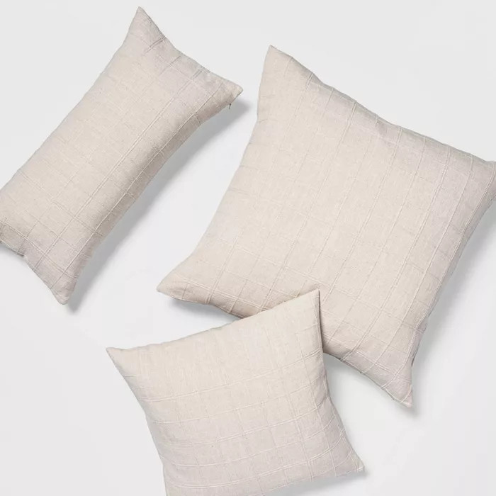 Woven Washed Windowpane Pillow - Threshold™ | Target
