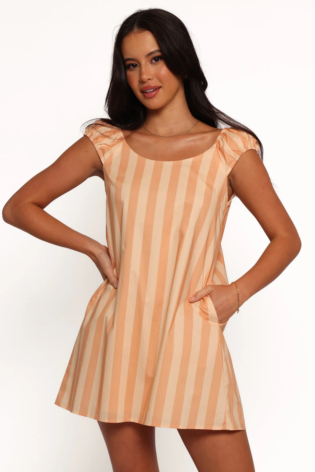 Pammy Mini Dress - Terracotta Stripe | Petal & Pup (US)