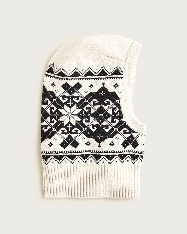 Ribbed Fair Isle balaclava in lambswool | J. Crew US