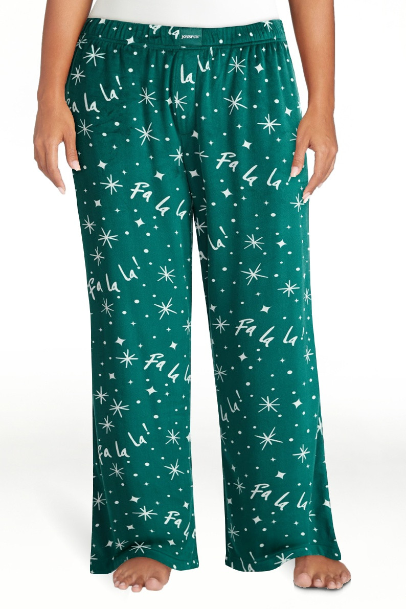 Joyspun Women's Velour Wide-Leg Sleep Pants, Size XS-3X - Walmart.com | Walmart (US)