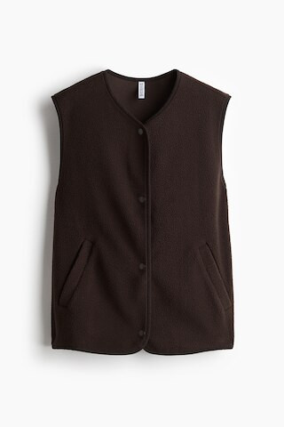 H & M - Teddy Fleece Vest - Brown | H&M (US + CA)