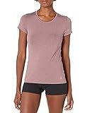 Amazon Brand - Core 10 Women's Fitted Run Tech Mesh Short Sleeve T-Shirt, Merlot Heather, 2X | Amazon (US)