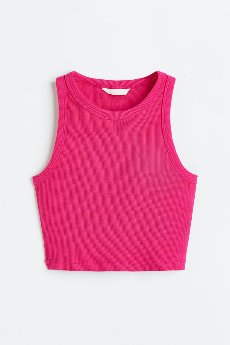 H & M - Crop Tank Top - Pink | H&M (US + CA)