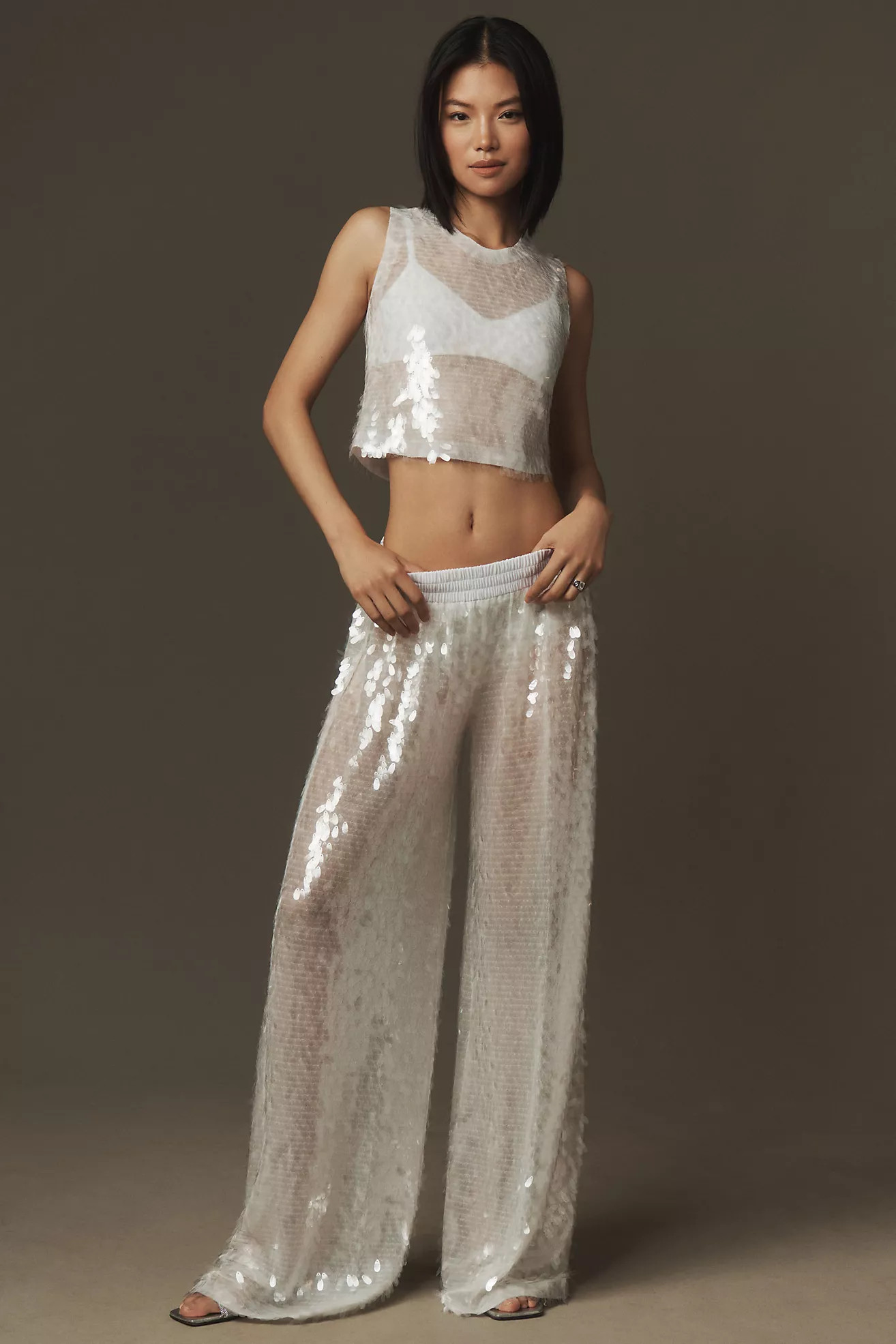 Norma Kamali Boyfriend Sequin Pants | Anthropologie (US)