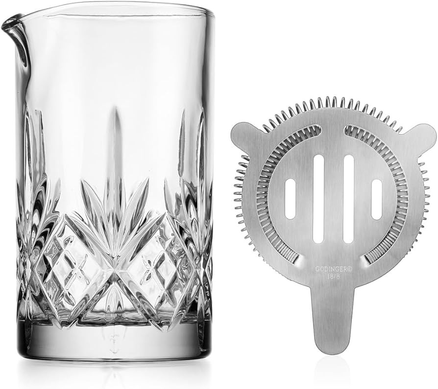 Godinger Glass Pitcher with Strainer, Cocktail Pitcher, Barware & Drinkware Decor, for Cocktails,... | Amazon (US)