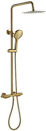 Homary Exposed Shower System, Rain Shower System, Wall Mounted Shower Faucet for Bathroom, Solid ... | Amazon (US)