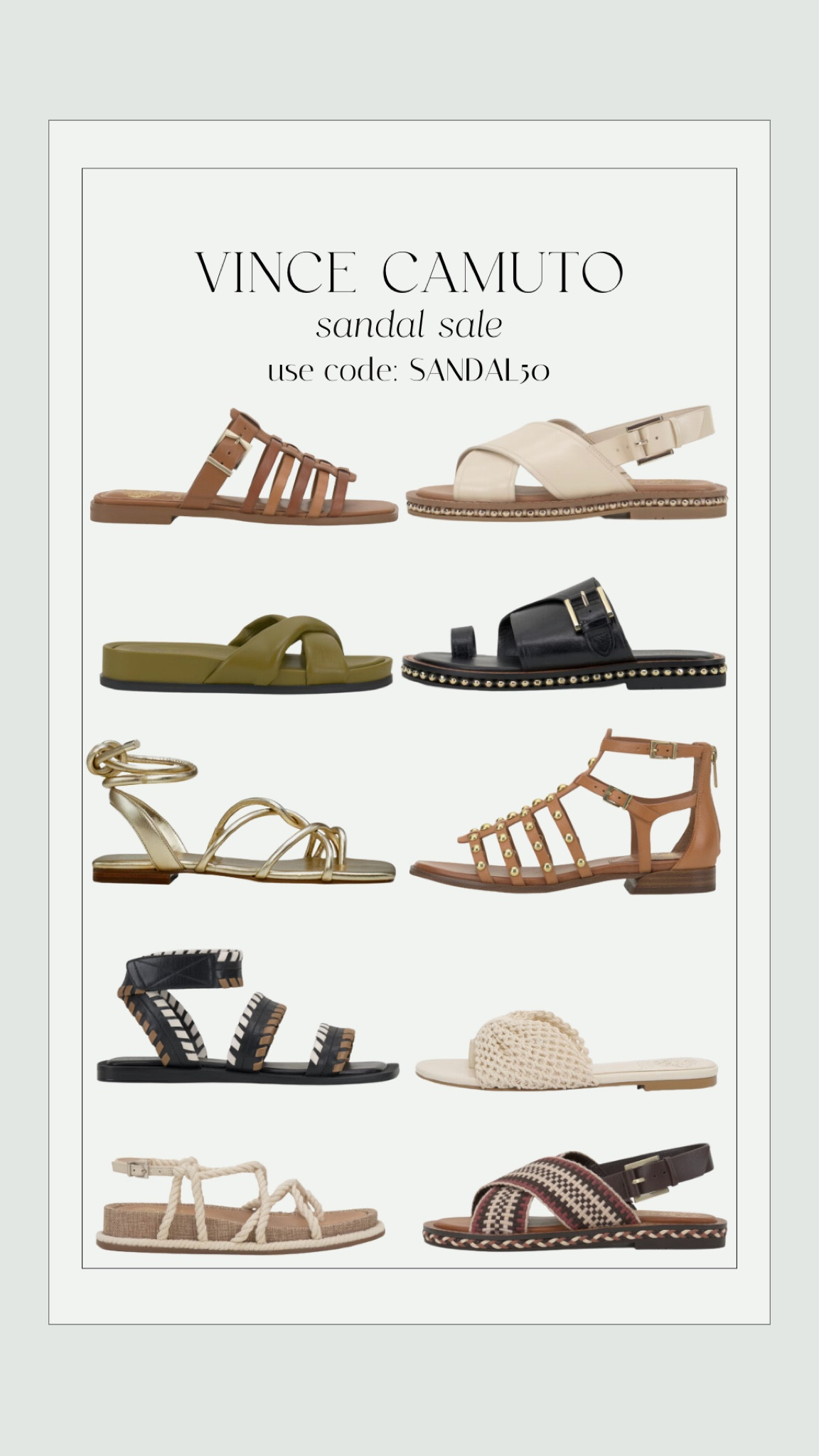 Vince Camuto sandal sale! 50% with code SANDAL50 from 8/18-8/21

#LTKshoecrush #LTKunder100 #LTKsalealert