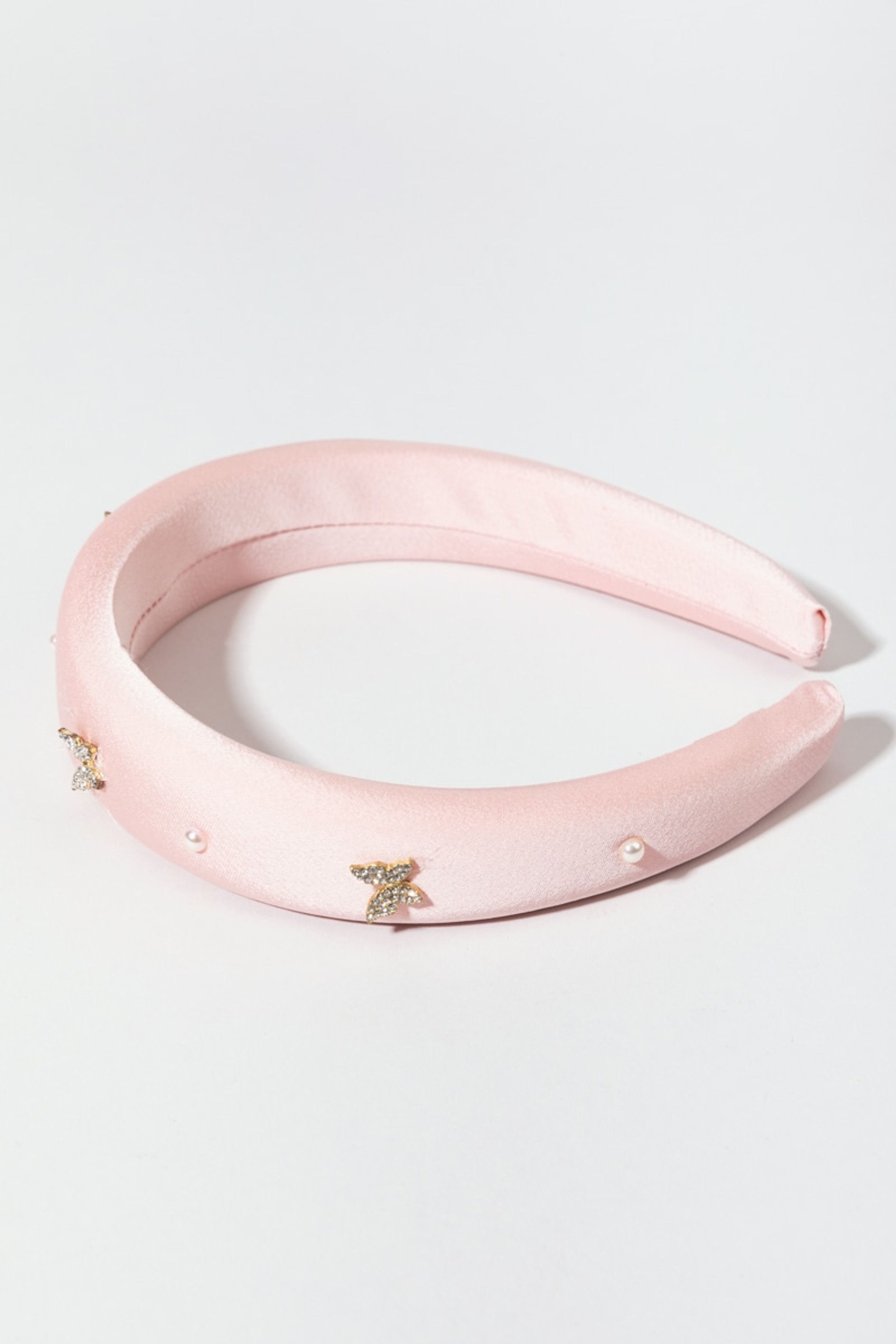Mattie Padded Pink Butterfly Headband | Francesca's