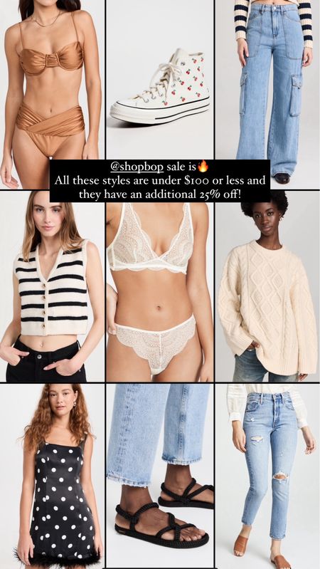 Shopbop is currently offering and additional 25% off sale! All these styles are under $100 plus an additional 25% off! Use code extra25