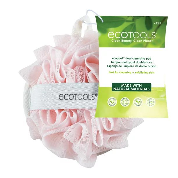 EcoTools EcoPouf Dual Cleansing Pad, Gentle Cleansing Body Scrubber, Exfoliating for Shower & Bat... | Walmart (US)