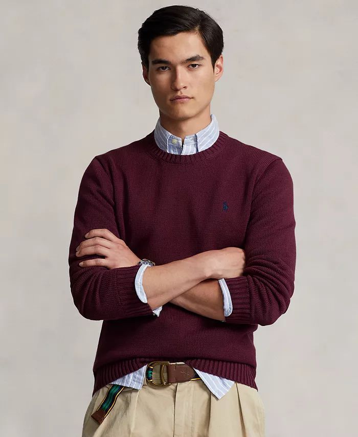 Polo Ralph Lauren Men's Cotton Crewneck Sweater - Macy's | Macy's