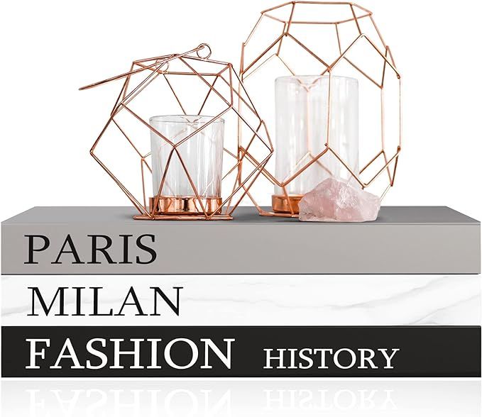 Decorative Books for Coffee Table Book Set of 3 – Paris, Milan, Fashion Books Decor w/ Blank Pa... | Amazon (US)