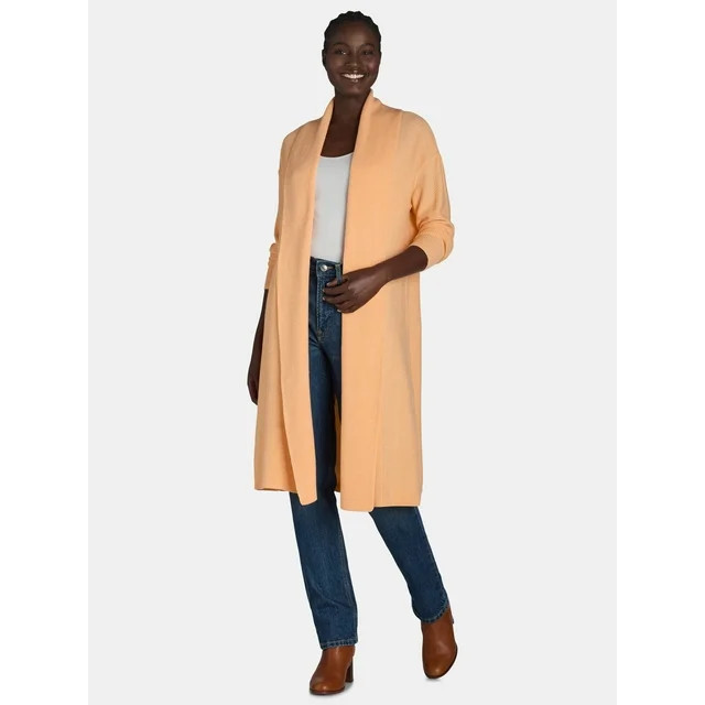 Time and Tru Women's Duster Cardigan Sweater, Midweight, Sizes XS-XXXL | Walmart (US)