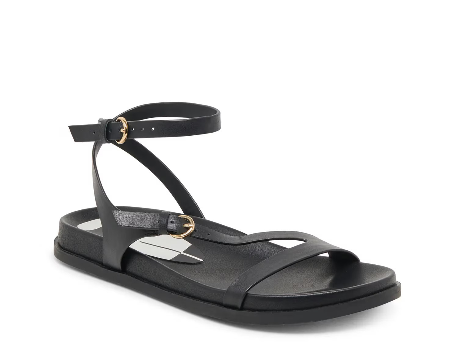 Dolce Vita Darlis Wedge Sandal | Women's | Black | Size 7.5 | Sandals | Ankle Strap | DSW