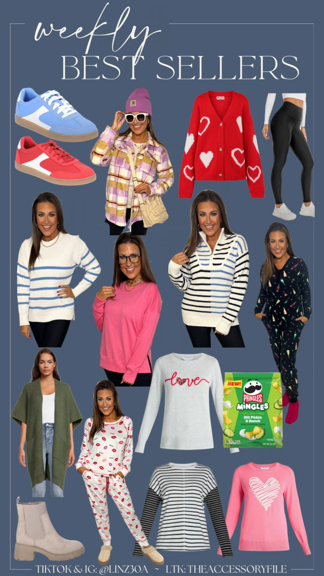 Weekly best sellers! 

These are your most loved and most ordered items! 

Valentine’s Day outfit, winter fashion, winter outfit, fashion sneakers, early spring outfit, early spring fashion, valentines pajamas, Chelsea boots, cardigan, light sweater 

#LTKStyleTip #LTKSeasonal #LTKFindsUnder50