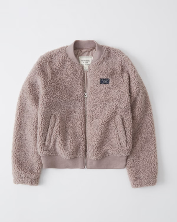 Sherpa Fleece Bomber Jacket | Abercrombie & Fitch (US)
