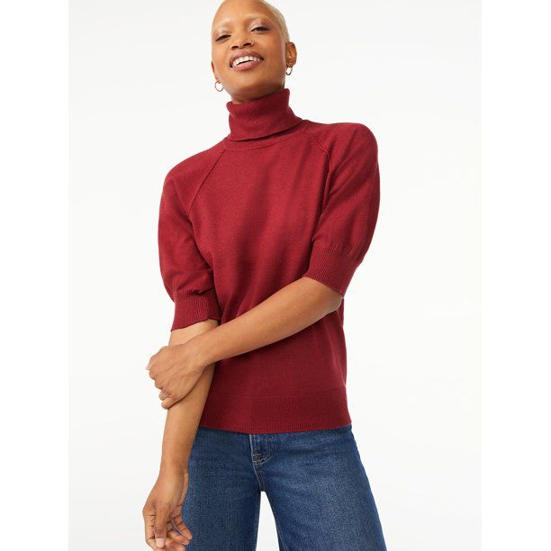 Free Assembly Women's Raglan Turtleneck Sweater | Walmart (US)