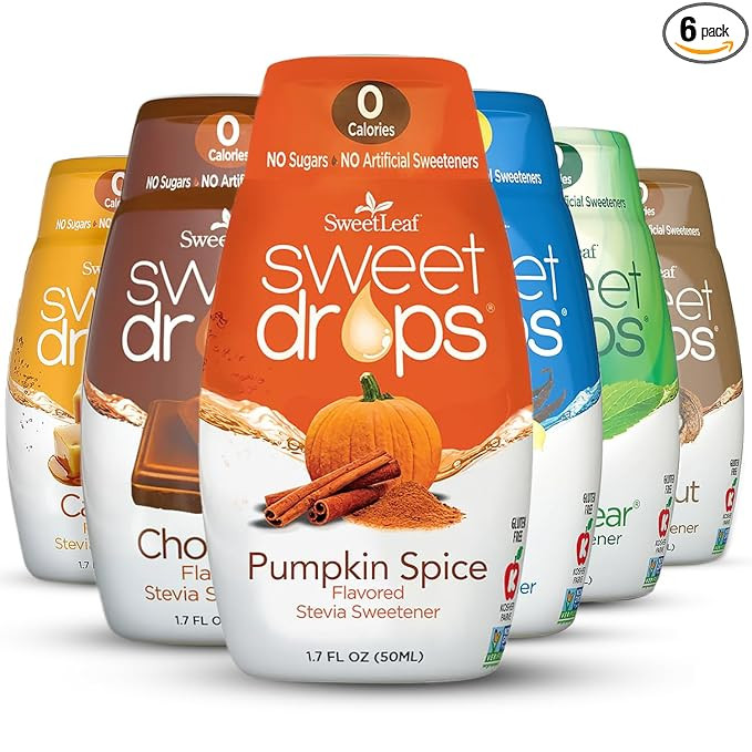 SweetLeaf Sweet Drops - Stevia Liquid Variety Pack, Chocolate, Caramel, Coconut, Vanilla, Pumpkin... | Amazon (US)