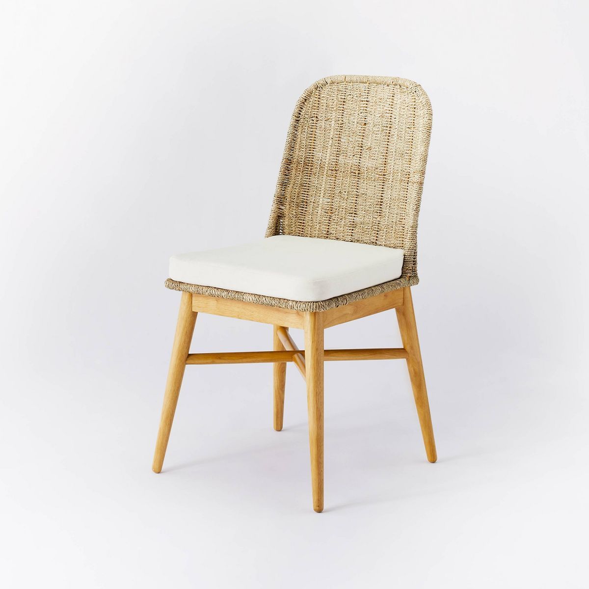 Juniper Woven Dining Chair with Cushion Natural - Threshold™ designed with Studio McGee | Target