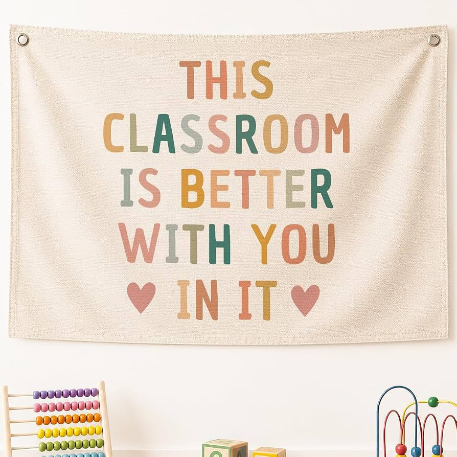 QROZIAR This Classroom Is Better with You in It Sign, Boho Classroom Decor | Amazon (US)