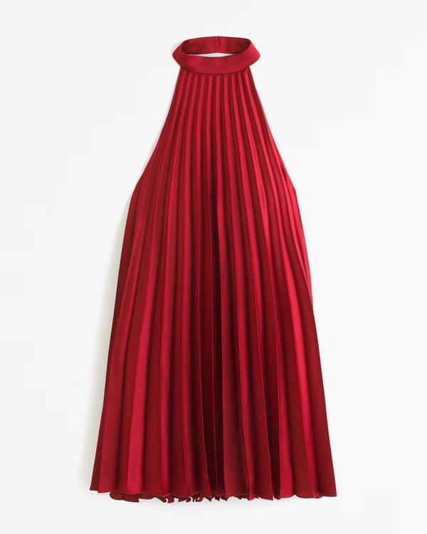 Women's The A&F Giselle Pleated Trapeze Mini Dress | Women's New Arrivals | Abercrombie.com | Abercrombie & Fitch (US)