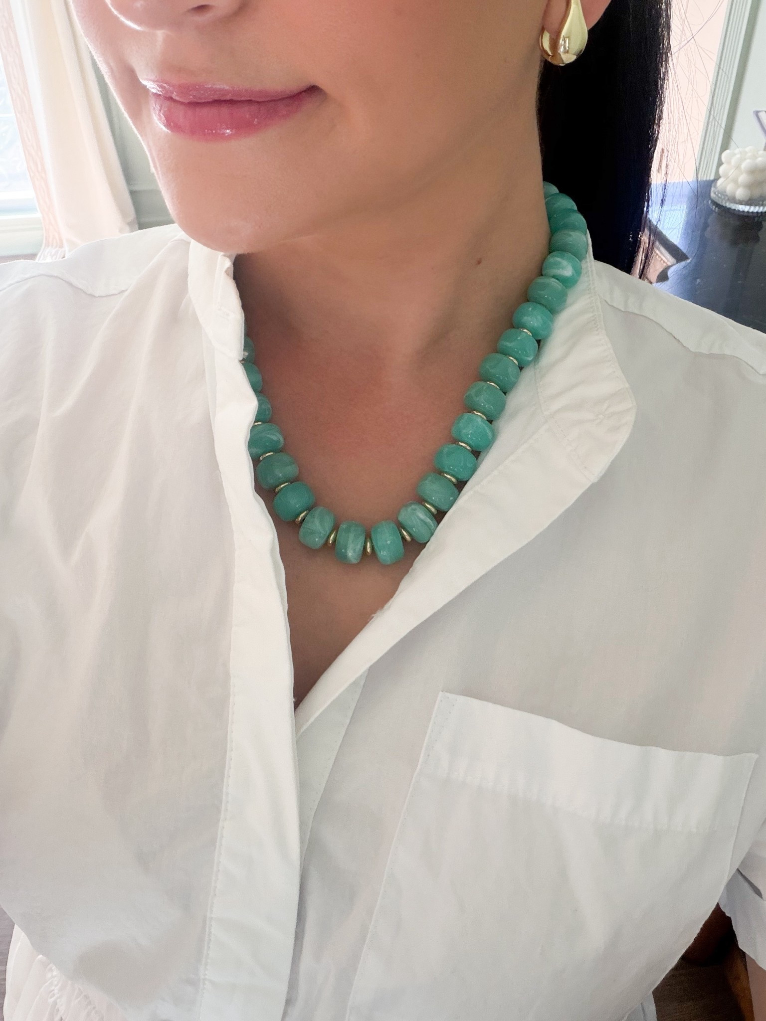 Fun necklace for a pop of color - comes in other colors too!

#LTKootd
