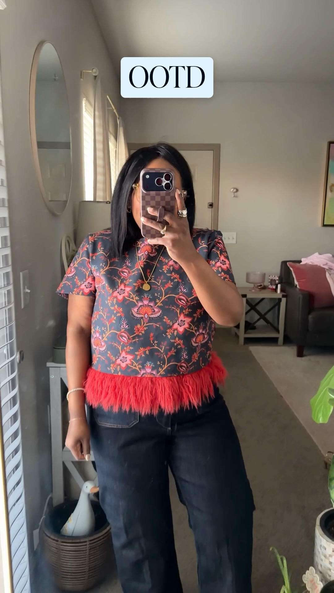 Obsessed with my casual Friday #ootd from @Anthropologie - here for dopamine dressing and this top is so fun! Wearing the xl and size 32 in the wide leg crop jeans. ✨

#LTKootd #LTKgrwm #LTKSpringSale