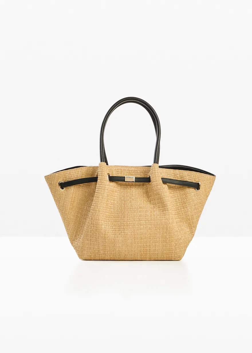 Sommerlicher Strohshopper in Beutelform, ein idealer Sommerbegleiter. | Bonprix DE